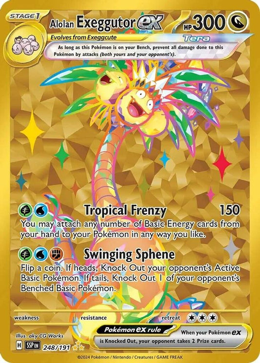 Alolan Exeggutor ex 248/191  - Holofoil SV08 Surging Sparks - Hyper Rare