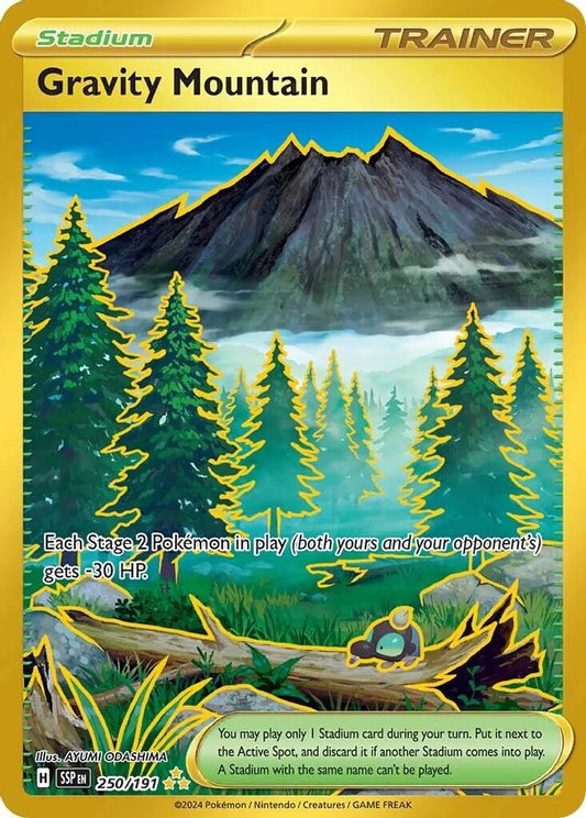 Gravity Mountain 250/191  - Holofoil SV08 Surging Sparks - Hyper Rare
