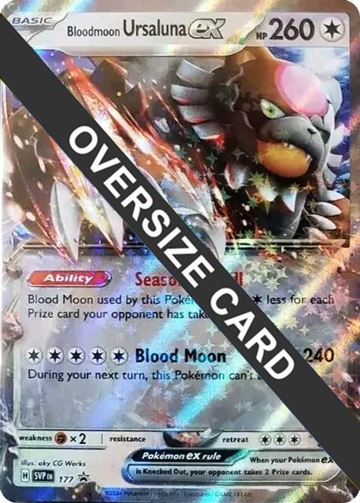Bloodmoon Ursaluna ex - 177 141  - Holofoil Jumbo Cards - Double Rare