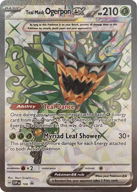 Teal Mask Ogerpon ex 166  - Holofoil SV Scarlet & Violet Promo Cards - Ultra Rare