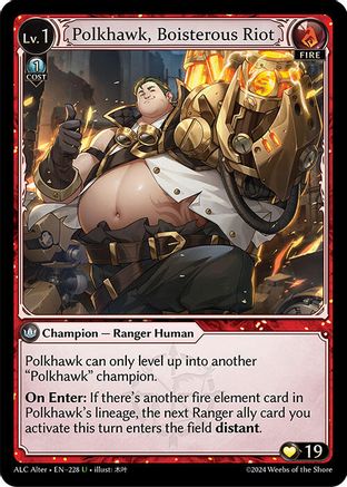 Polkhawk, Boisterous Riot (228) - Alchemical Revolution Alter Edition Foil