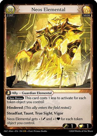 Neos Elemental (194) - Alchemical Revolution Alter Edition