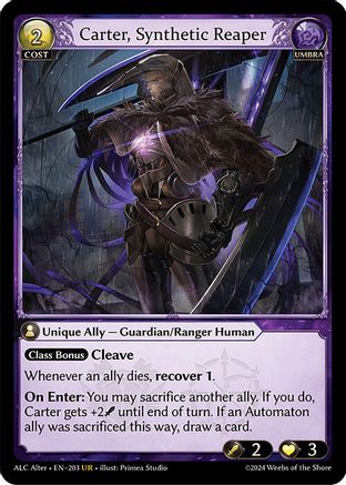 Carter, Synthetic Reaper (203) - Alchemical Revolution Alter Edition Foil