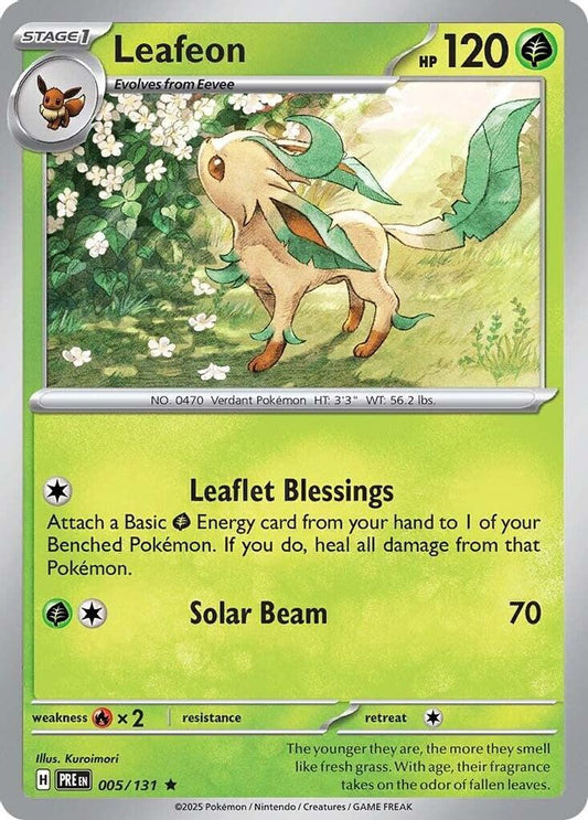 Leafeon 005  - Reverse Holofoil SV Prismatic Evolutions - Rare