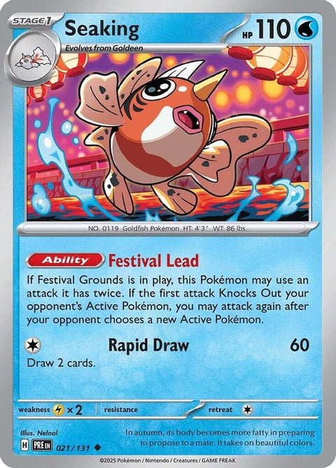 Seaking 021  - Reverse Holofoil SV Prismatic Evolutions - Uncommon