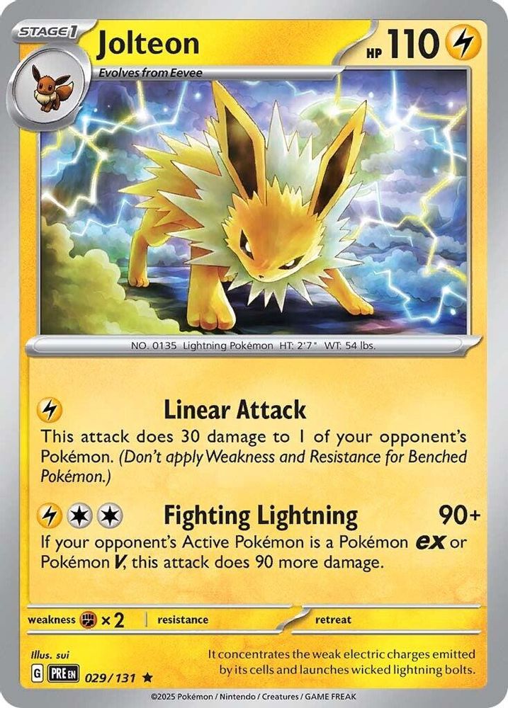 Jolteon 029  - Reverse Holofoil SV Prismatic Evolutions - Rare