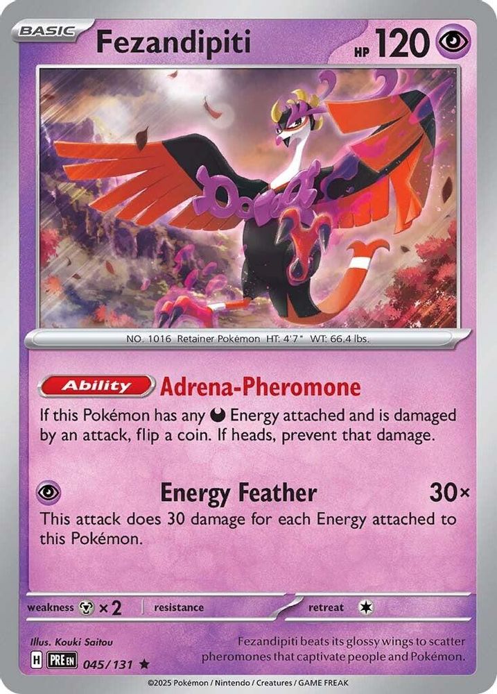 Fezandipiti 045  - Reverse Holofoil SV Prismatic Evolutions - Rare