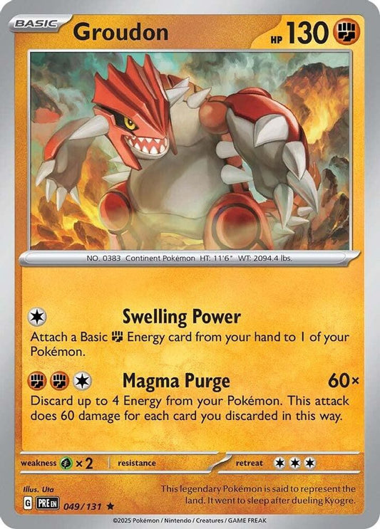 Groudon 049  - Holofoil SV Prismatic Evolutions - Rare