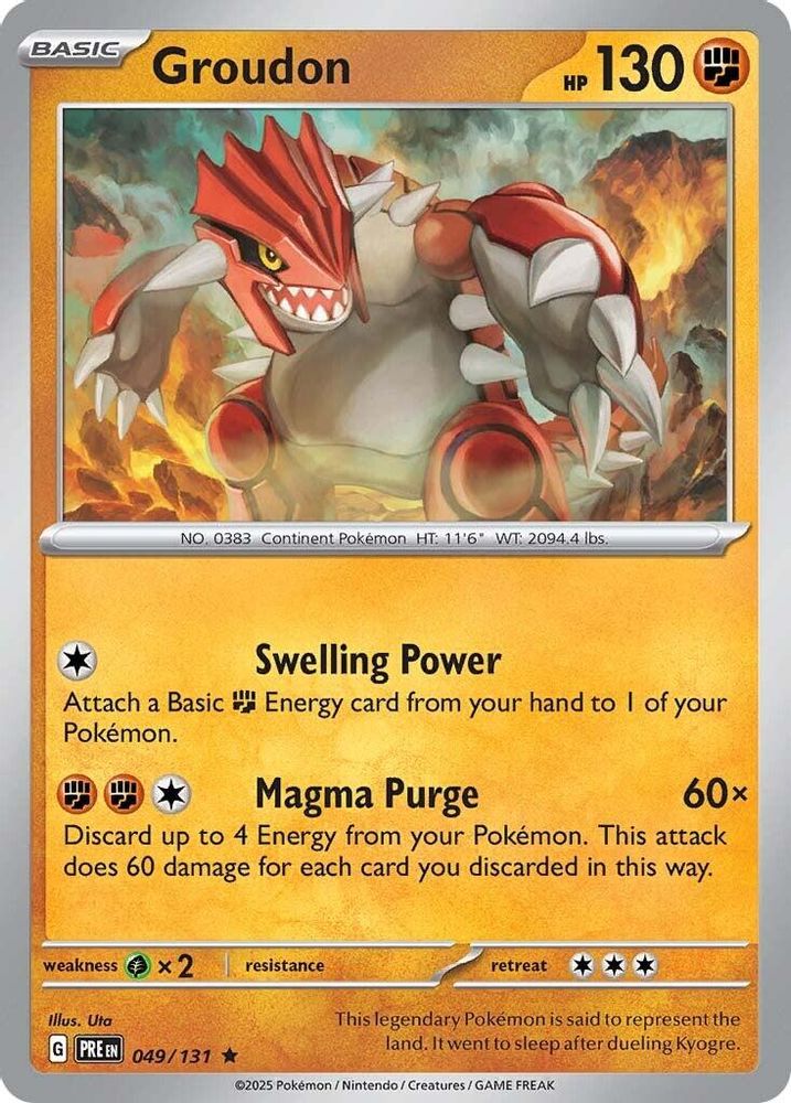 Groudon 049  - Holofoil SV Prismatic Evolutions - Rare