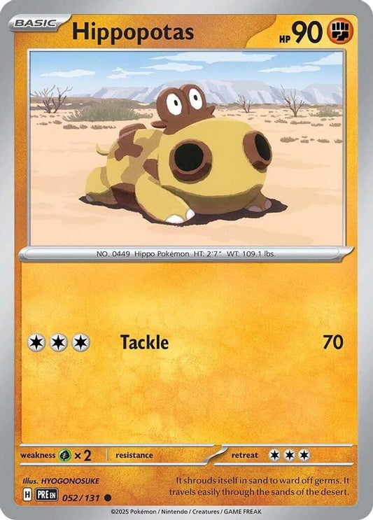 Hippopotas 052  - Reverse Holofoil SV Prismatic Evolutions - Common