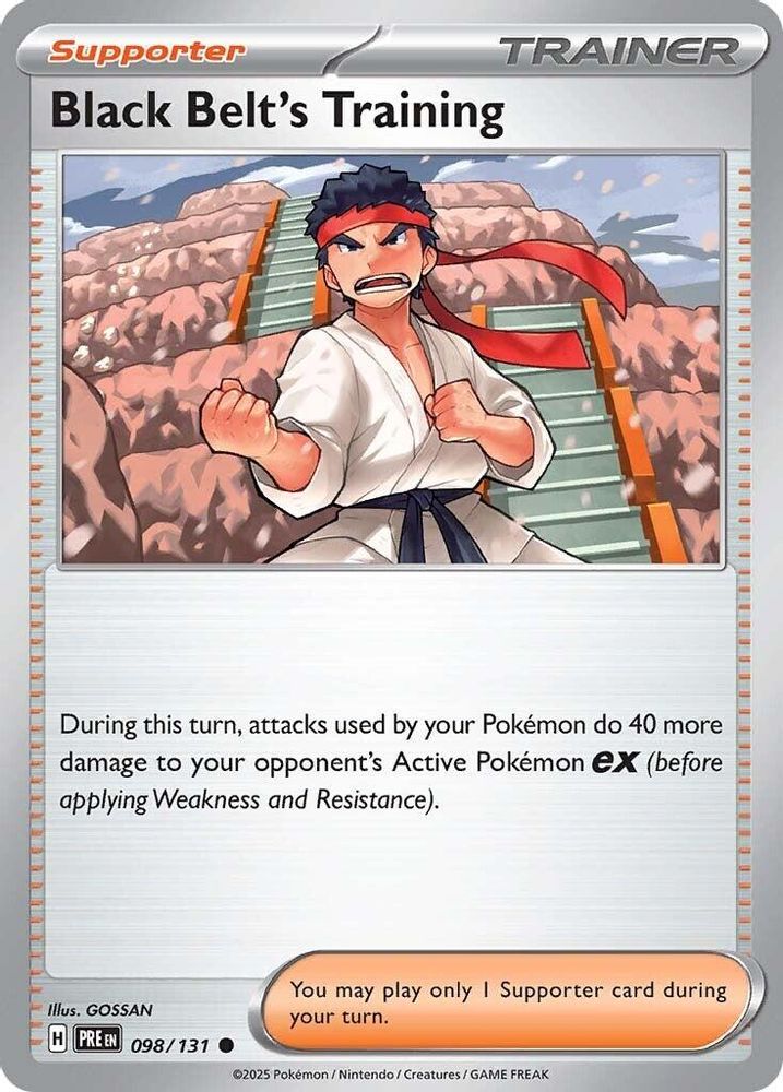 Black Belt's Training 098/131  - Reverse Holofoil SV Prismatic Evolutions - Common