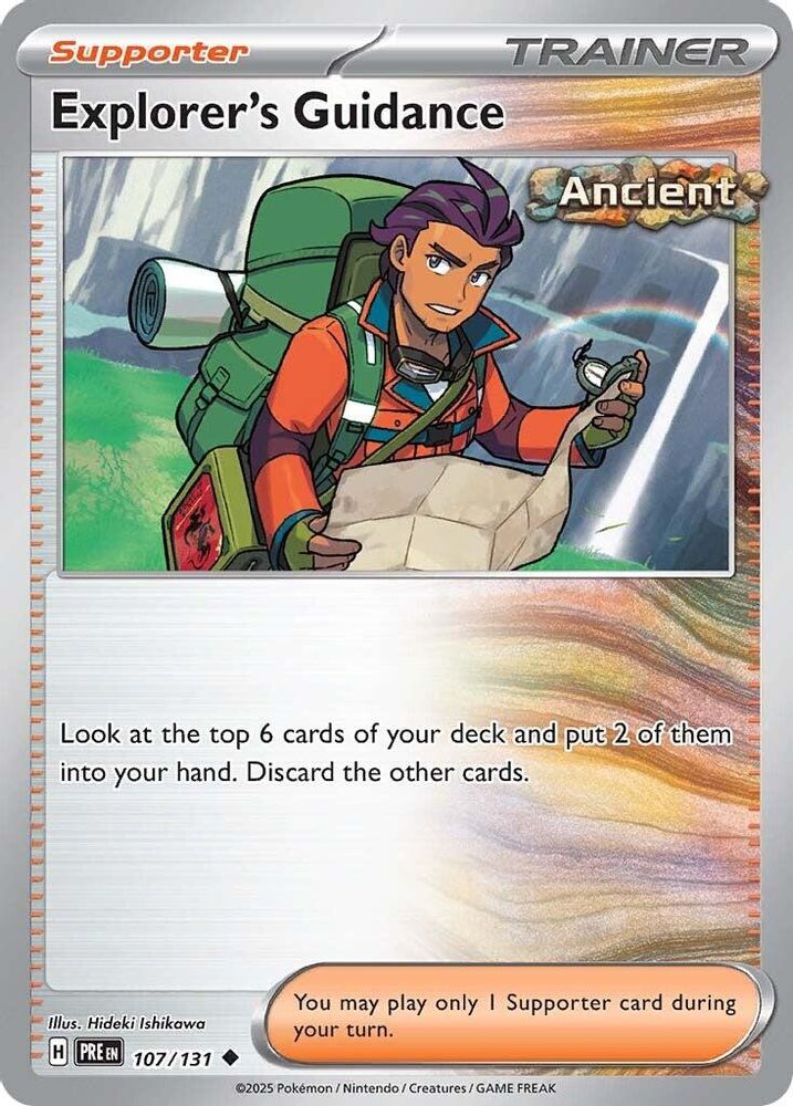 Explorer's Guidance 107  - Reverse Holofoil SV Prismatic Evolutions - Uncommon