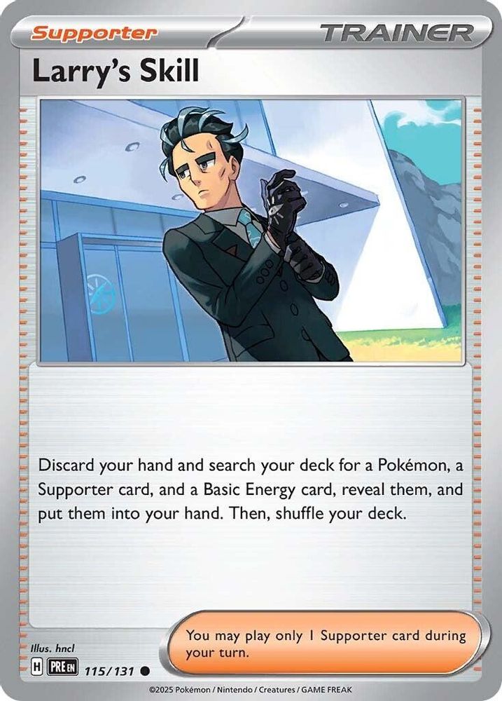 Larry's Skill 115/131  - Reverse Holofoil SV Prismatic Evolutions - Common
