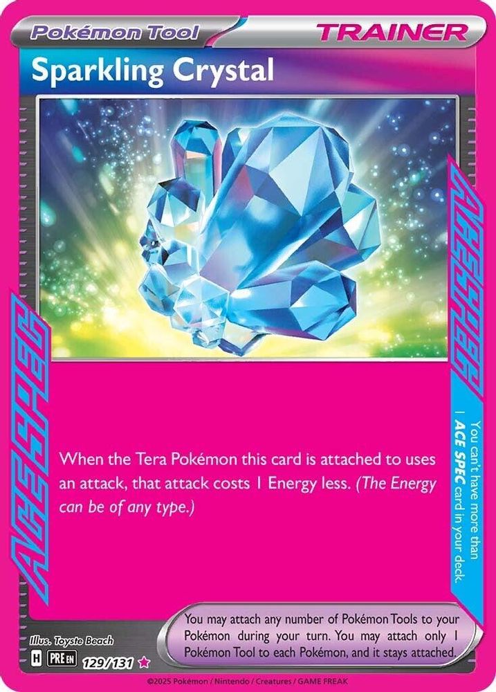 Sparkling Crystal 129  - Holofoil SV Prismatic Evolutions - ACE SPEC Rare