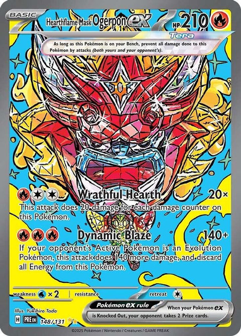 Hearthflame Mask Ogerpon ex 148/131  - Holofoil SV Prismatic Evolutions - Special Illustration Rare