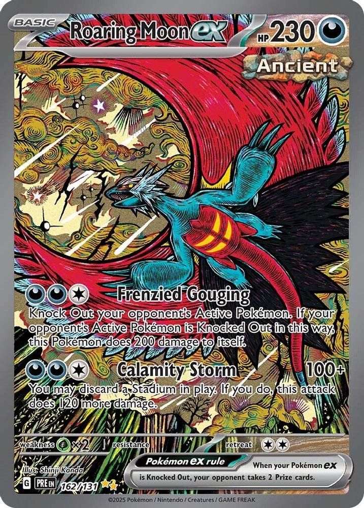 Roaring Moon ex 162  - Holofoil SV Prismatic Evolutions - Special Illustration Rare