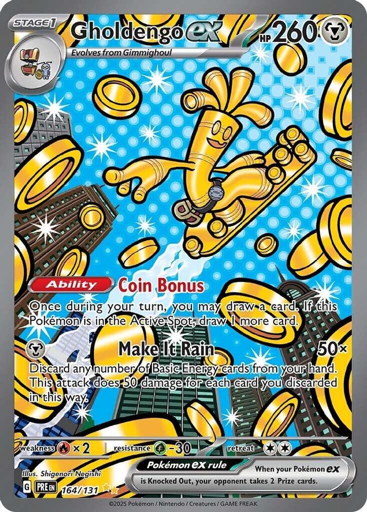 Gholdengo ex 164  - Holofoil SV Prismatic Evolutions - Special Illustration Rare