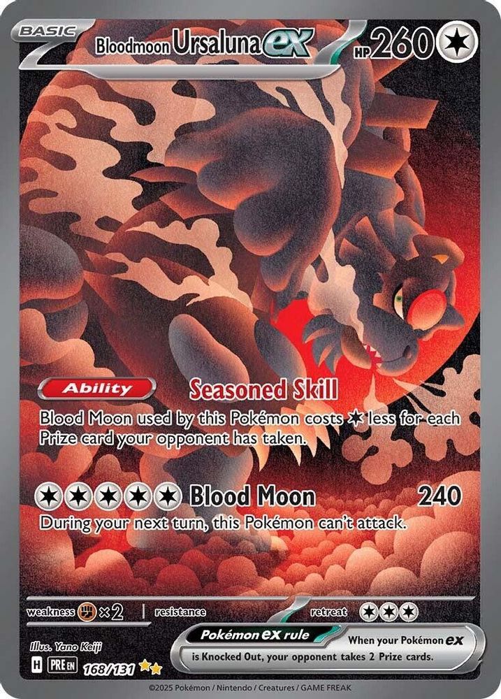 Bloodmoon Ursaluna ex 168  - Holofoil SV Prismatic Evolutions - Special Illustration Rare