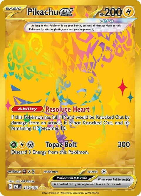 Pikachu ex 179/131  - Holofoil SV Prismatic Evolutions - Hyper Rare