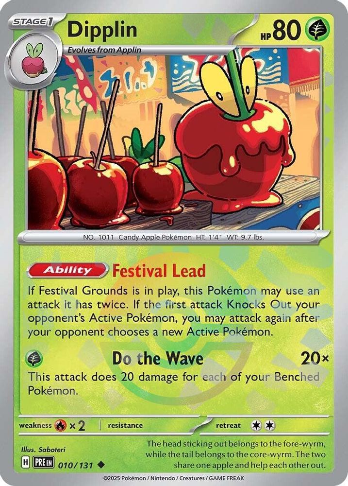 Dipplin (Poke Ball Pattern) 010  - Holofoil SV Prismatic Evolutions - Uncommon