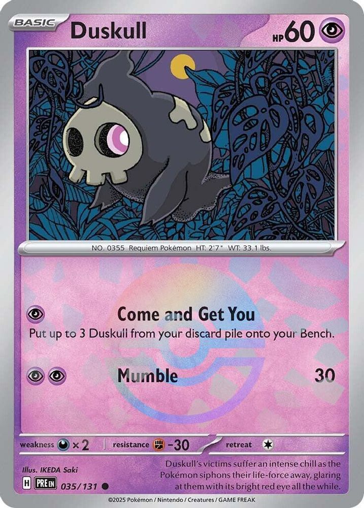 Duskull (Poke Ball Pattern) 035  - Holofoil SV Prismatic Evolutions - Common