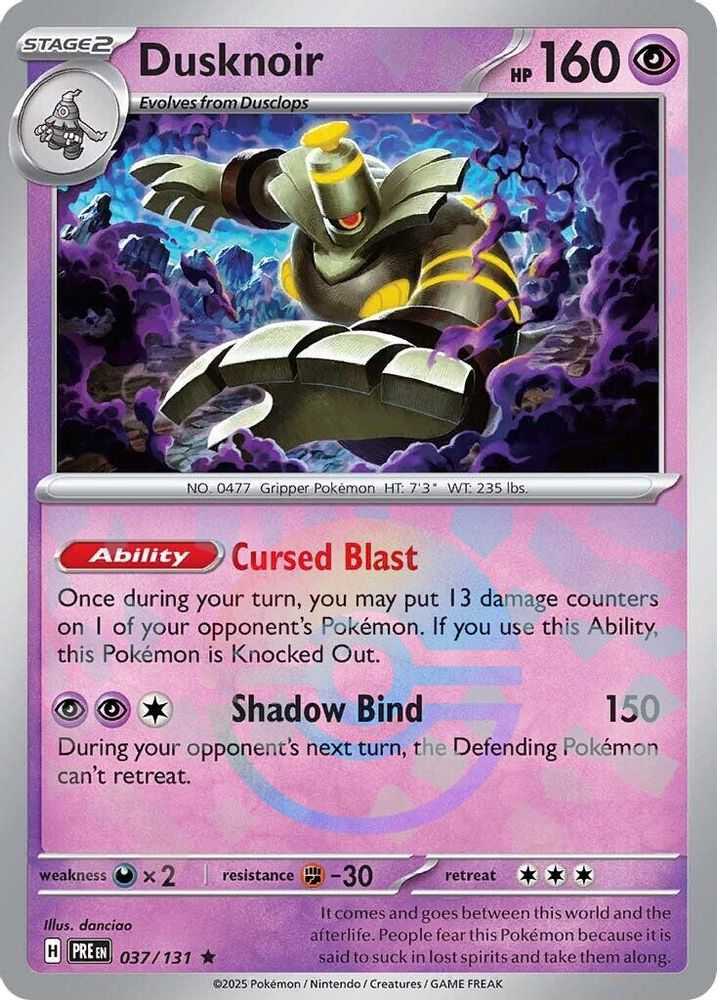 Dusknoir (Poke Ball Pattern) 037  - Holofoil SV Prismatic Evolutions - Rare