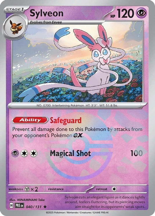Sylveon (Poke Ball Pattern) 040  - Holofoil SV Prismatic Evolutions - Rare