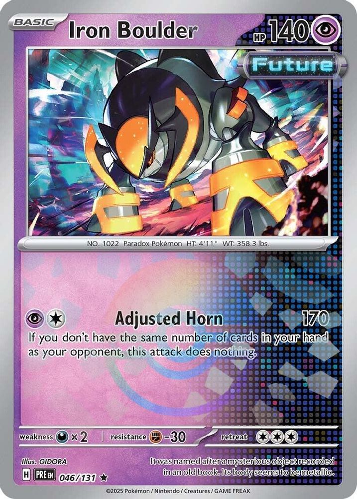 Iron Boulder (Poke Ball Pattern) 046  - Holofoil SV Prismatic Evolutions - Rare