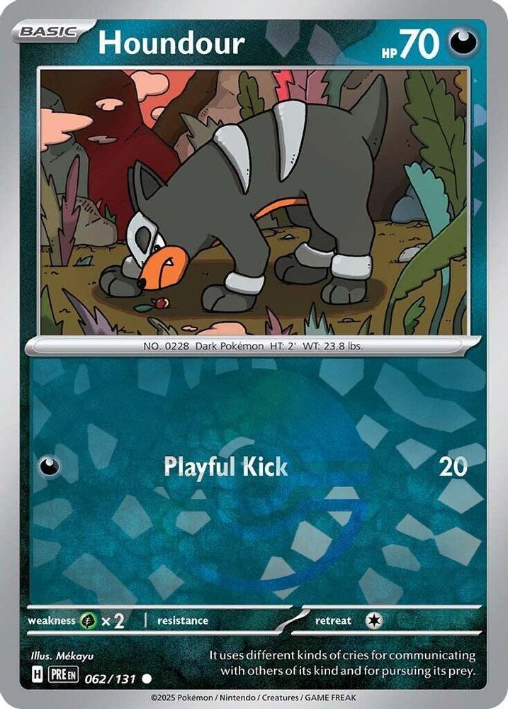 Houndour (Poke Ball Pattern) 062  - Holofoil SV Prismatic Evolutions - Common