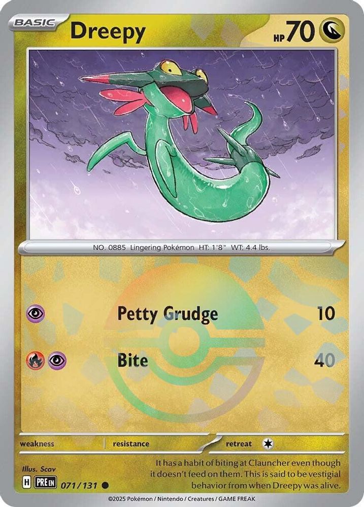 Dreepy (Poke Ball Pattern) 071  - Holofoil SV Prismatic Evolutions - Common
