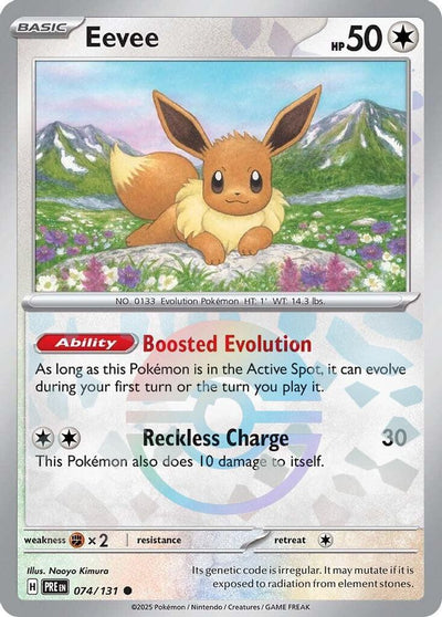 Eevee (Poke Ball Pattern) 074  - Holofoil SV Prismatic Evolutions - Common