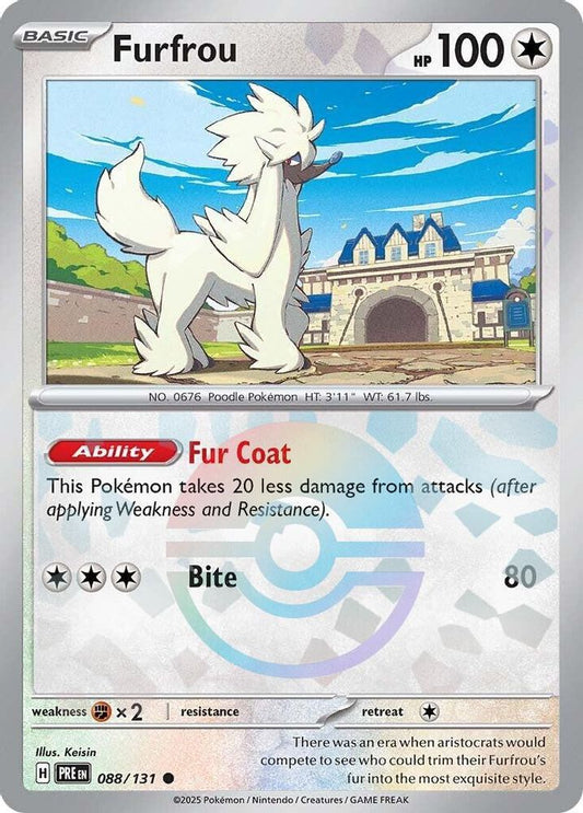 Furfrou (Poke Ball Pattern) 088  - Holofoil SV Prismatic Evolutions - Common