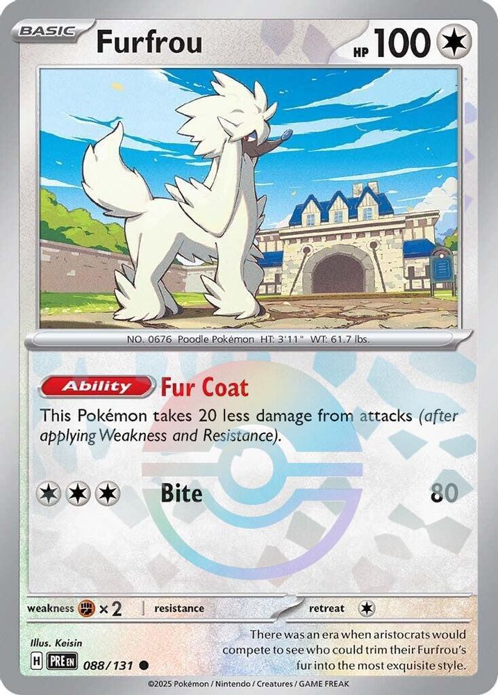 Furfrou (Poke Ball Pattern) 088  - Holofoil SV Prismatic Evolutions - Common