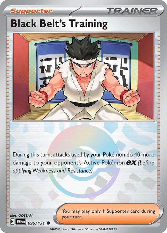 Black Belt's Training (Poke Ball Pattern) 096/131  - Holofoil SV Prismatic Evolutions - Common