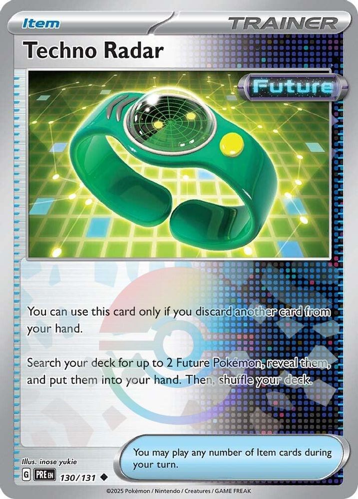 Techno Radar (Poke Ball Pattern) 130  - Holofoil SV Prismatic Evolutions - Uncommon