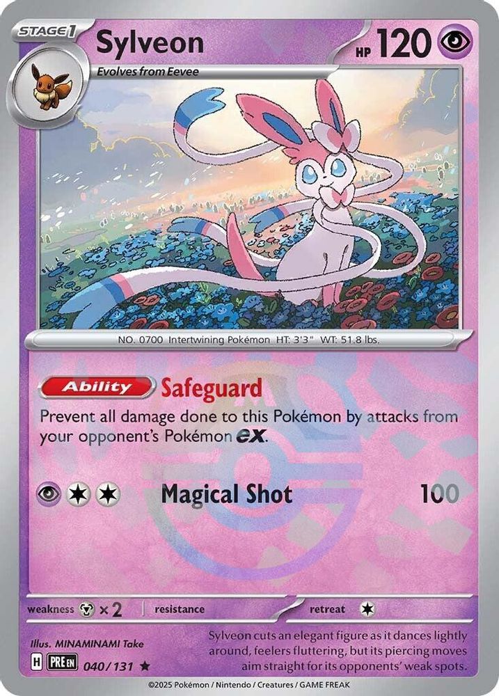 Sylveon (Master Ball Pattern) 040  - Holofoil SV Prismatic Evolutions - Rare