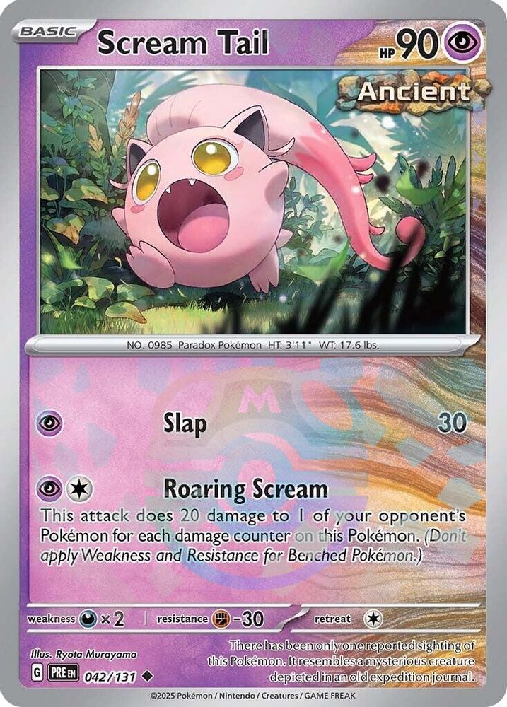 Scream Tail (Master Ball Pattern) 042  - Holofoil SV Prismatic Evolutions - Uncommon