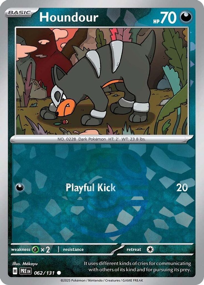 Houndour (Master Ball Pattern) 062  - Holofoil SV Prismatic Evolutions - Common