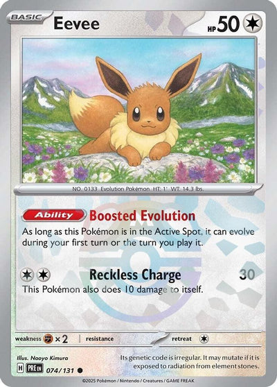 Eevee (Master Ball Pattern) 074  - Holofoil SV Prismatic Evolutions - Common