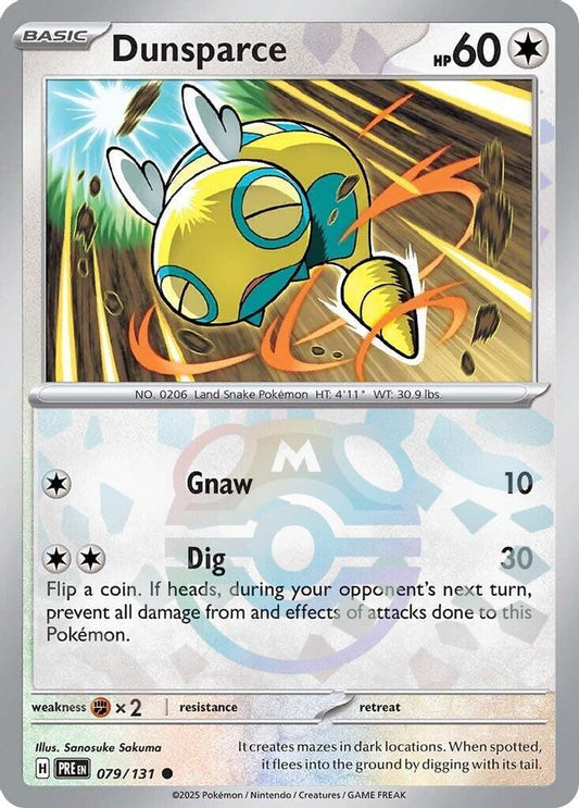 Dunsparce (Master Ball Pattern) 079  - Holofoil SV Prismatic Evolutions - Common