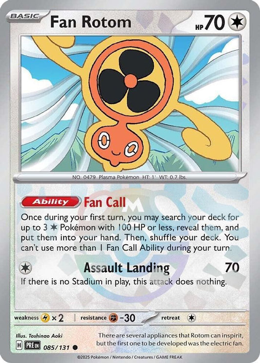 Fan Rotom (Master Ball Pattern) 085  - Holofoil SV Prismatic Evolutions - Common