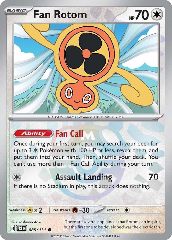 Fan Rotom (Master Ball Pattern) 085  - Holofoil SV Prismatic Evolutions - Common