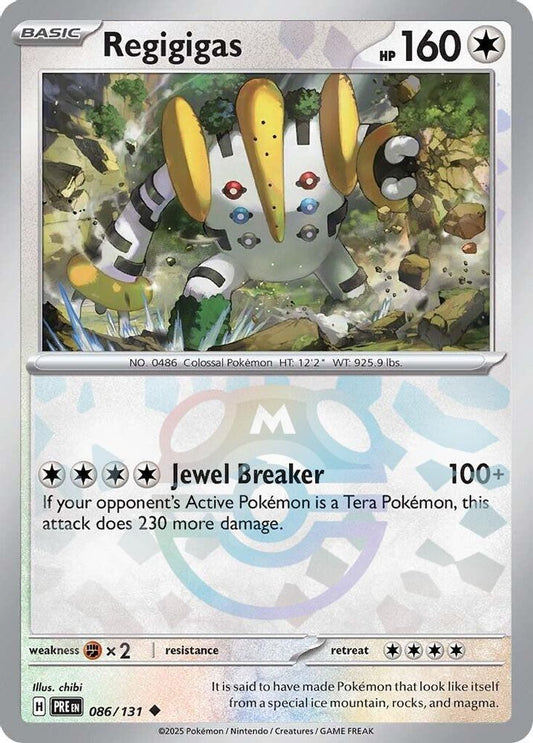 Regigigas (Master Ball Pattern) 086  - Holofoil SV Prismatic Evolutions - Uncommon