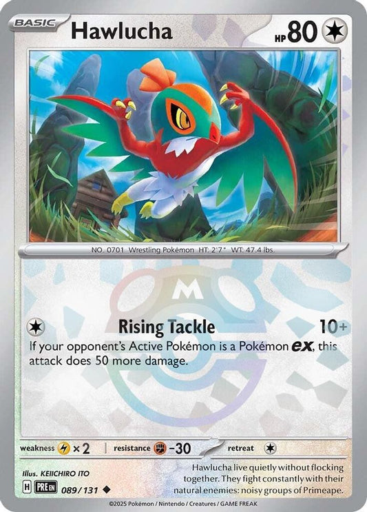 Hawlucha (Master Ball Pattern) 089  - Holofoil SV Prismatic Evolutions - Uncommon