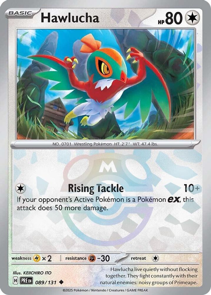 Hawlucha (Master Ball Pattern) 089  - Holofoil SV Prismatic Evolutions - Uncommon