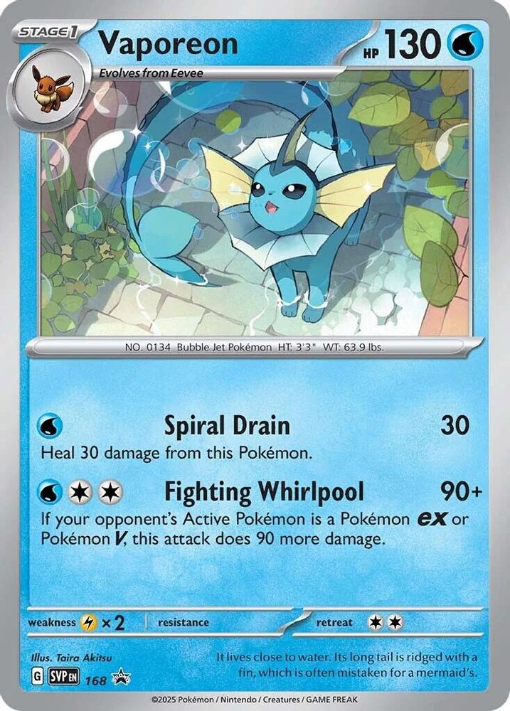 Vaporeon (Cosmos Holo) 168  - Holofoil SV Scarlet & Violet Promo Cards - Promo
