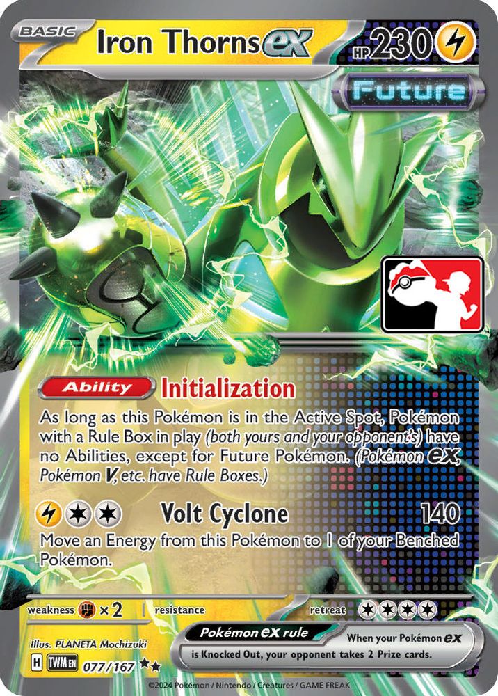Iron Thorns ex 077/167  - Holofoil Prize Pack Series Cards - Double Rare