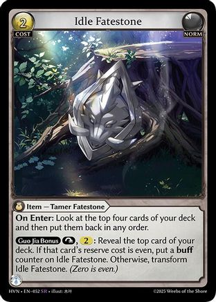 Idle Fatestone // Bolstered Boar (052) - Abyssal Heaven Foil