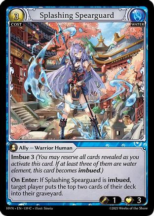 Splashing Spearguard (139) - Abyssal Heaven Foil