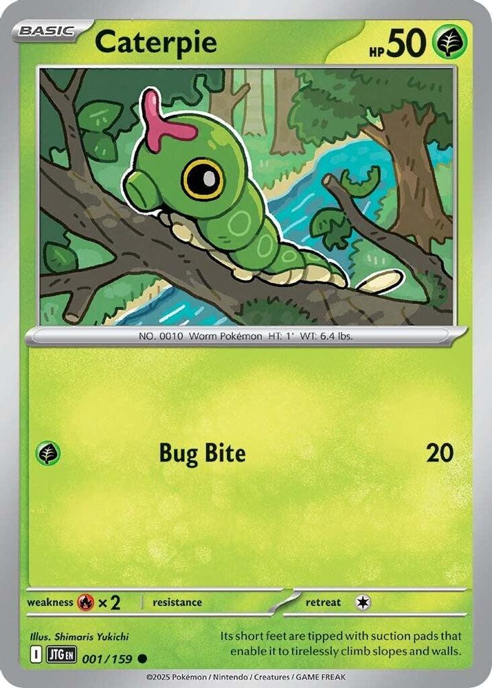 Caterpie 001  - Reverse Holofoil SV09 Journey Together - Common
